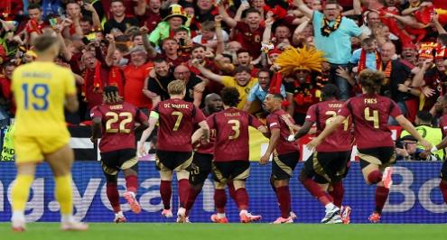 تيليمانس يتقدم لبلجيكا أمام رومانيا بعد دقيقتين في يورو 2024 (فيديو)